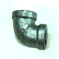 Elbow, 90 Degree, 1/4" NPT, Galvanized Steel - Image 1