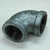 Elbow, 90 Degree, 3/4″ NPT, Galvanized Steel
