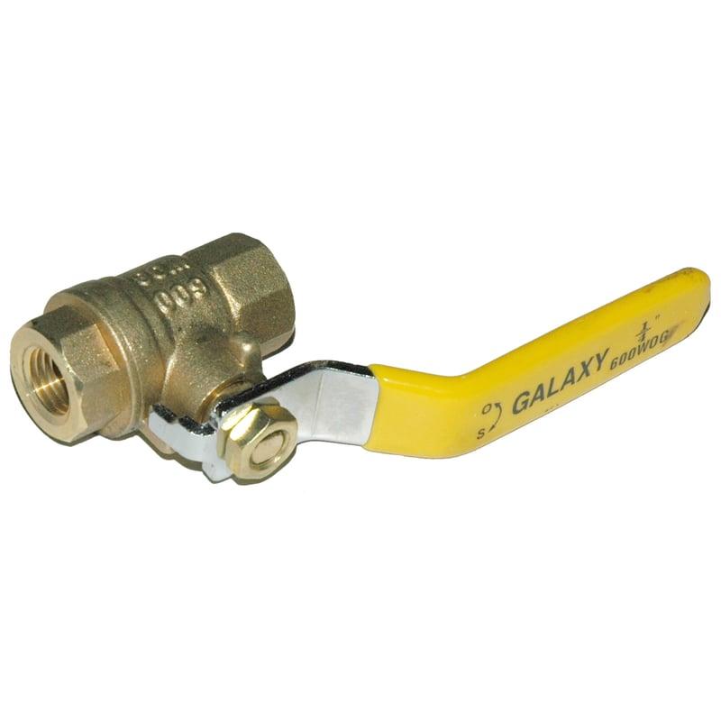 Ball Valve, 1/4″ Female NPT, Full Port Brass