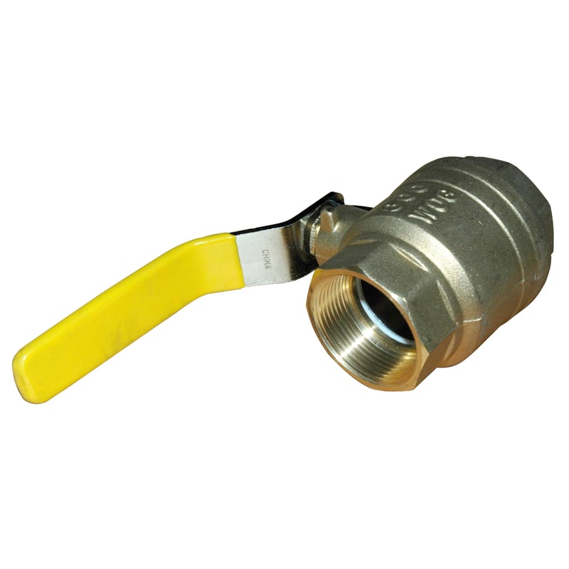 Ball Valve, 1-1/2" Female NPT, Econo Line, Full Port, Brass
