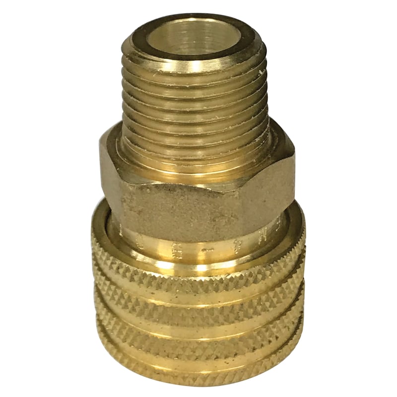 Coupler, ST Series, 1/2″ Body, 1/2″-14 Male NPT, Brass