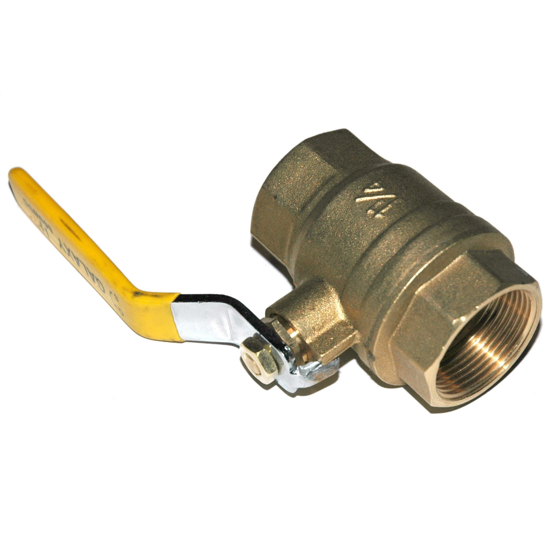 Ball Valve, 1-1/4", Female NPT, Econo Line, Full Port, Brass - Image 1