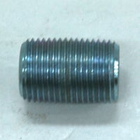 Pipe Nipple, 3/8" NPT, Close, Galvanized Steel