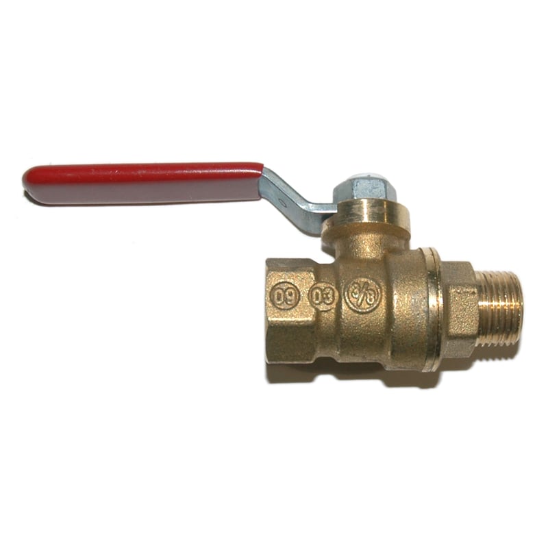 Ball Valve, 3/8″ Male x 3/8″ Female NPT Low Profile Stem, Brass