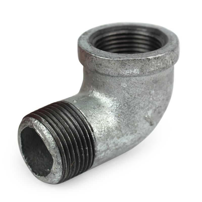 Elbow, Street, 90 Degree, 1" NPT, Galvanized Steel