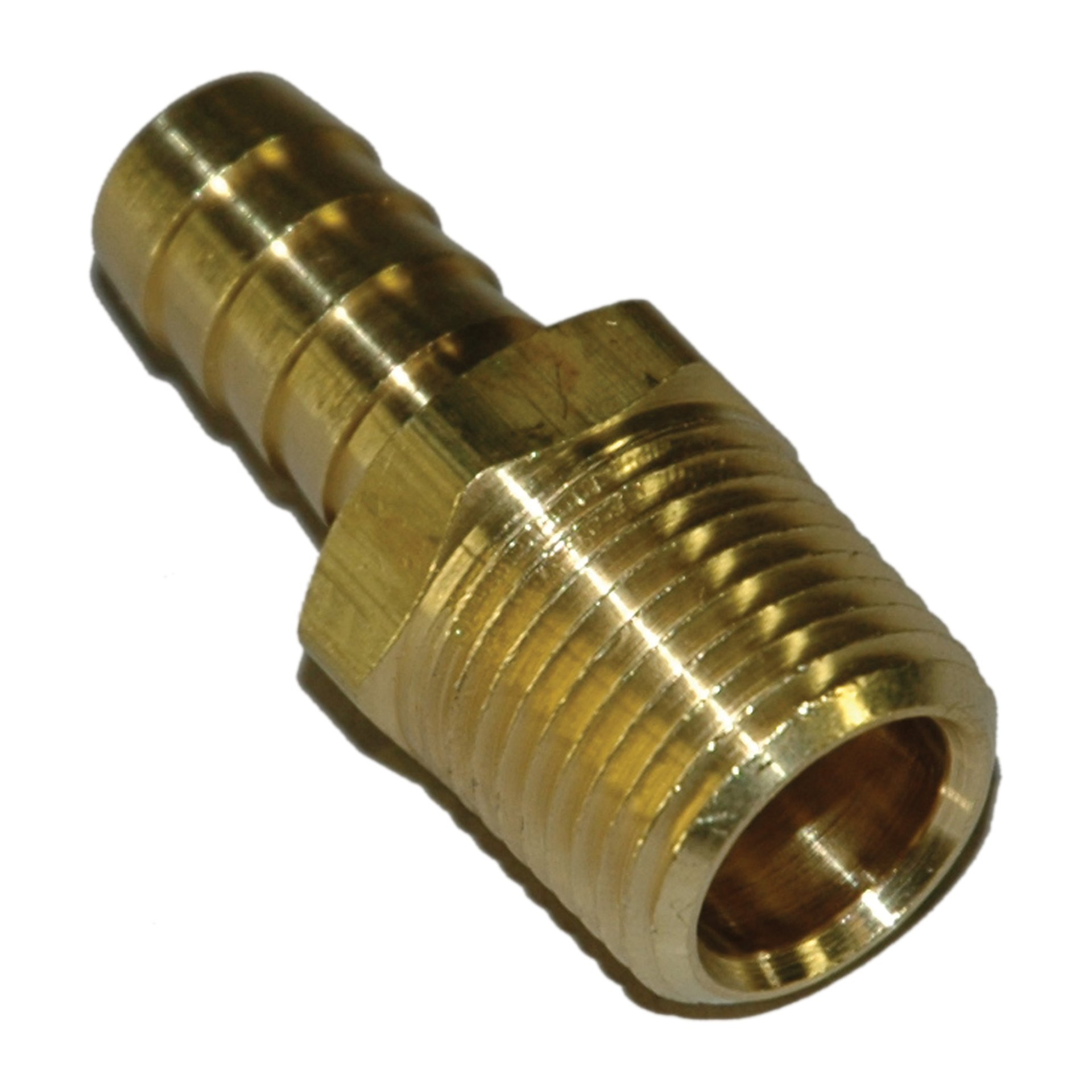 Hose Barb, 1/2" Inside Diameter Hose, 1/2" Male NPT, Straight, Brass - Image 1
