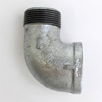 Elbow, Street, 90 Degree, 1-1/4" NPT, Galvanized Steel. - Image 1