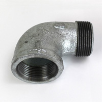 Elbow, Street, 90 Degree, 1-1/4" NPT, Galvanized Steel. - Image 2