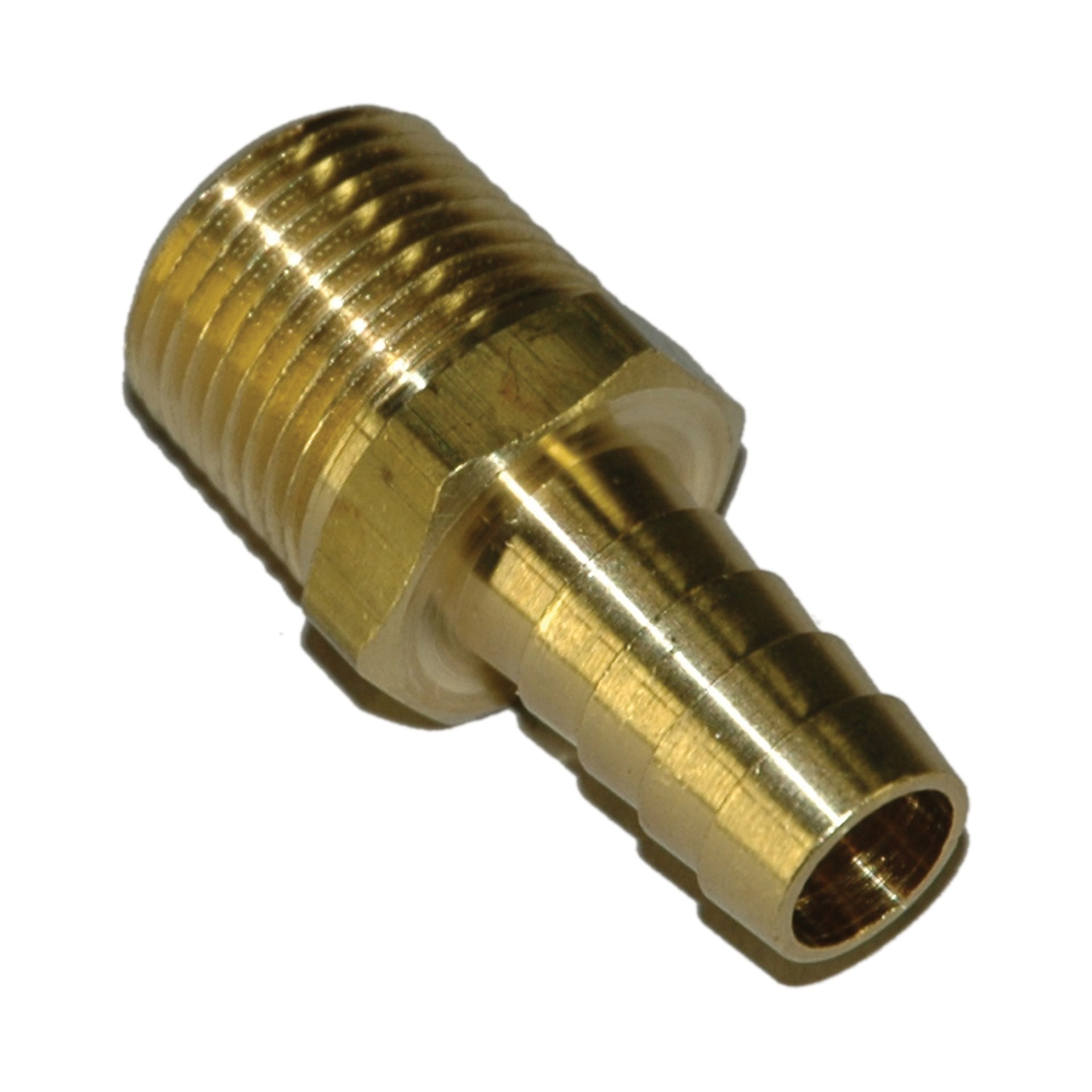 Hose Barb, 1/2" Inside Diameter Hose, 1/2" Male NPT, Straight, Brass - Image 2