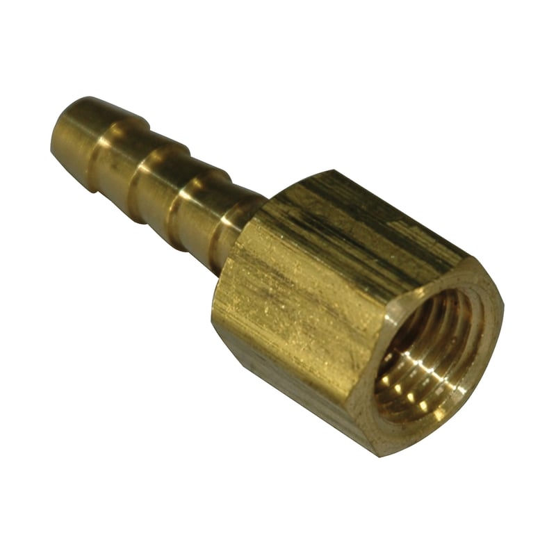 Hose Barb, 1/4″ Inside Diameter Hose, 1/4″ Female NPT, Straight, Brass