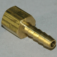 Hose Barb, 1/4" Inside Diameter Hose, 1/4" Female NPT, Straight, Brass