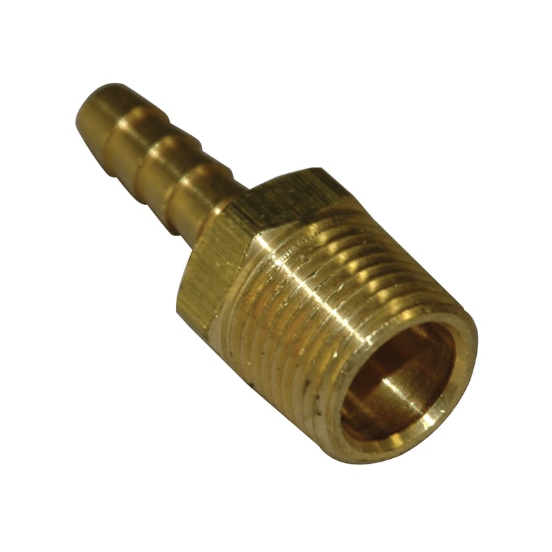 Hose Barb, 1/4″ Inside Diameter Hose, 3/8″ Male NPT, Straight, Brass