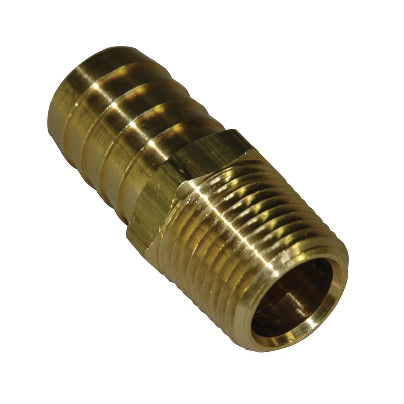 Hose Barb, 3/4″ Inside Diameter Hose, 1/2″ Male NPT, Straight, Brass