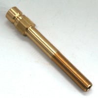 Plug, Water Extension, 300 Series, 3/8" Passage, 4" Length, 1/8" NPT, Brass - Image 1