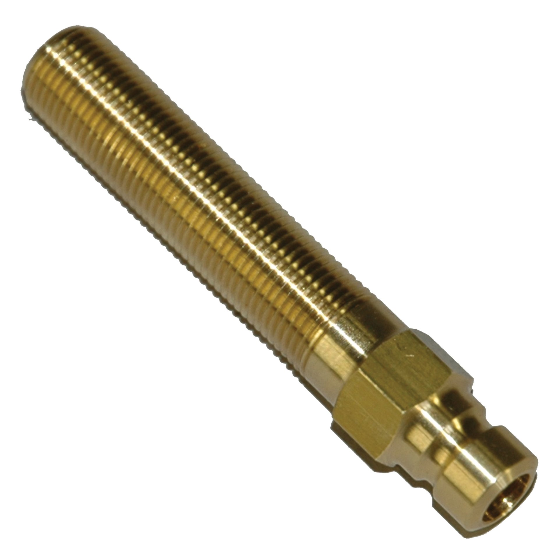 Plug, Water Extension, 200 Series, 1/4" Passage, 2.5" Length, 1/8" NPT, Brass - Image 1