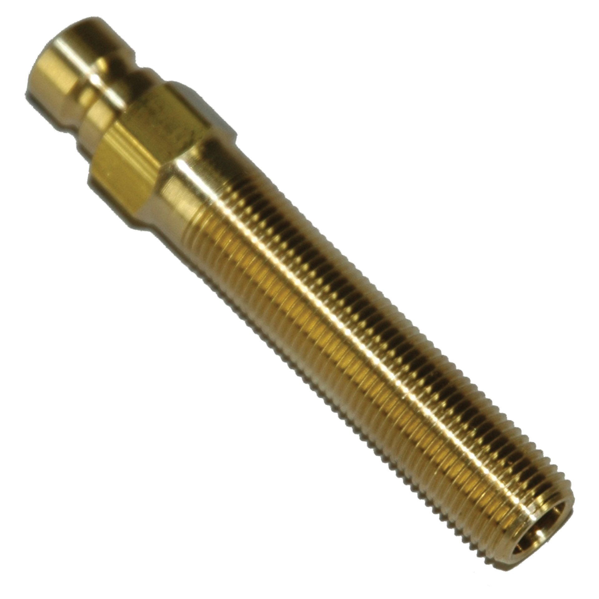 Plug, Water Extension, 200 Series, 1/4" Passage, 2.5" Length, 1/8" NPT, Brass - Image 2