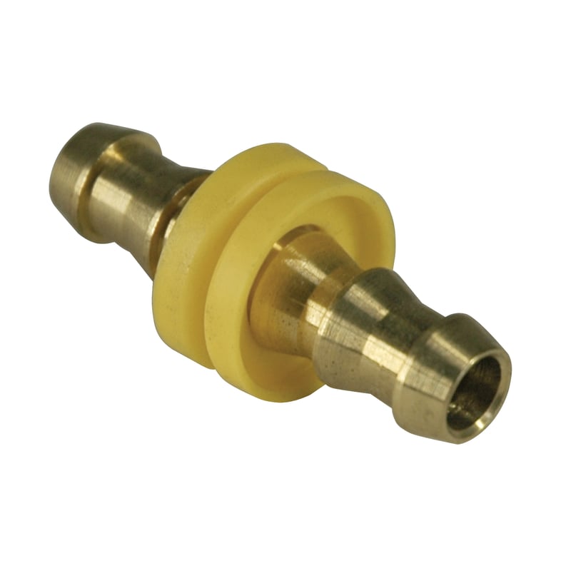 Hose Mender, 3/8" Inside Diameter Hose, Push-On, Brass.