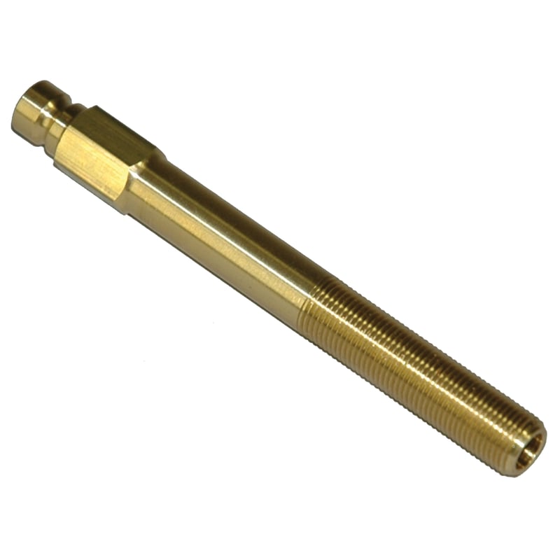 Plug, Water Extension, 200 Series, 1/4" Passage, 4" Length, 1/8" NPT, Brass