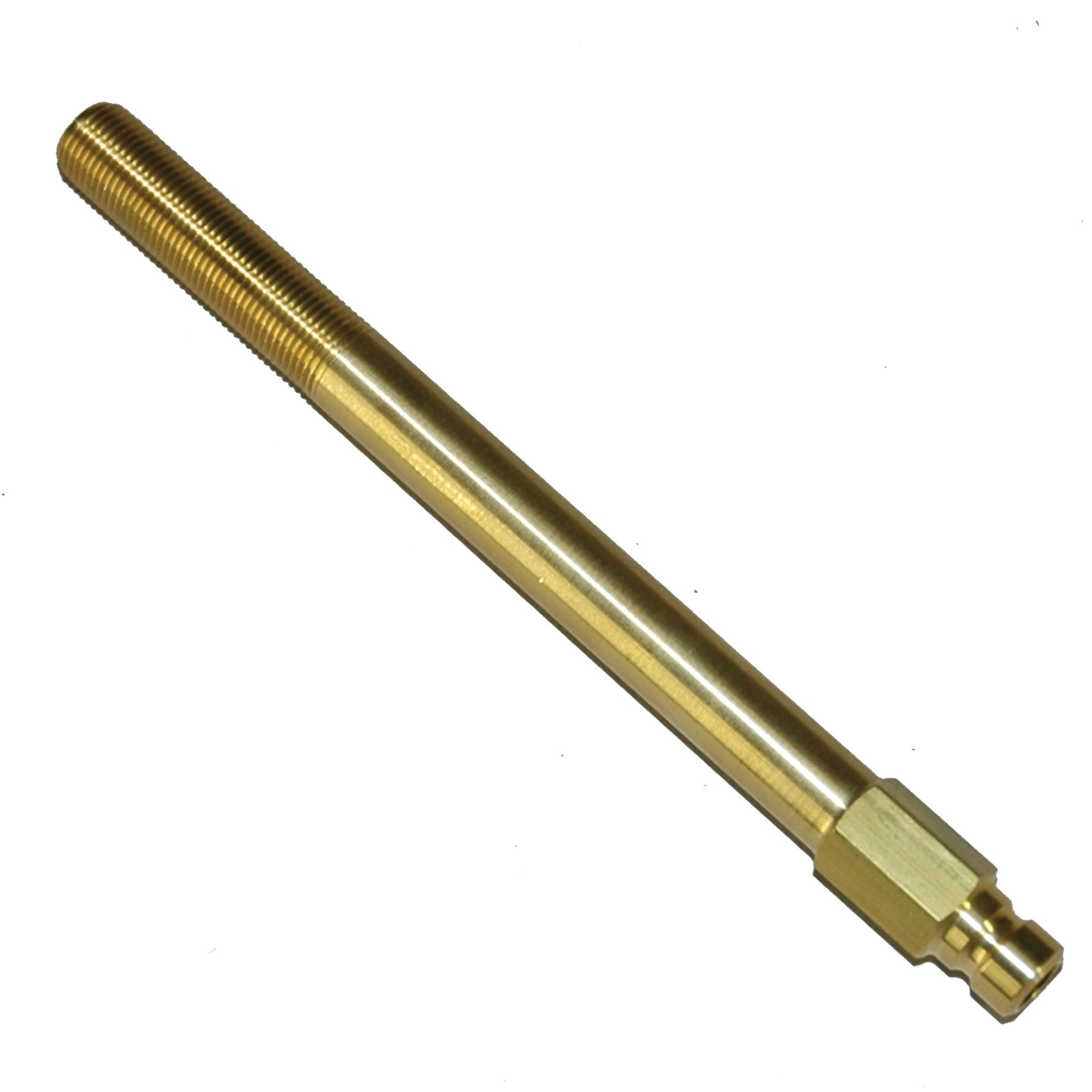 Plug, Water Extension, 200 Series, 1/4" Passage, 5.5" Length, 1/8" NPT, Brass - Image 1