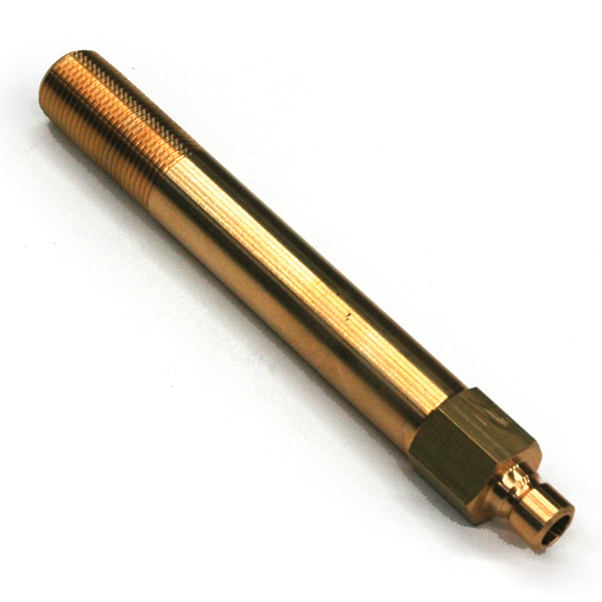 Plug, Water Extension, 300 Series, 3/8" Passage, 7" Length, 1/2" NPT, Brass - Image 1