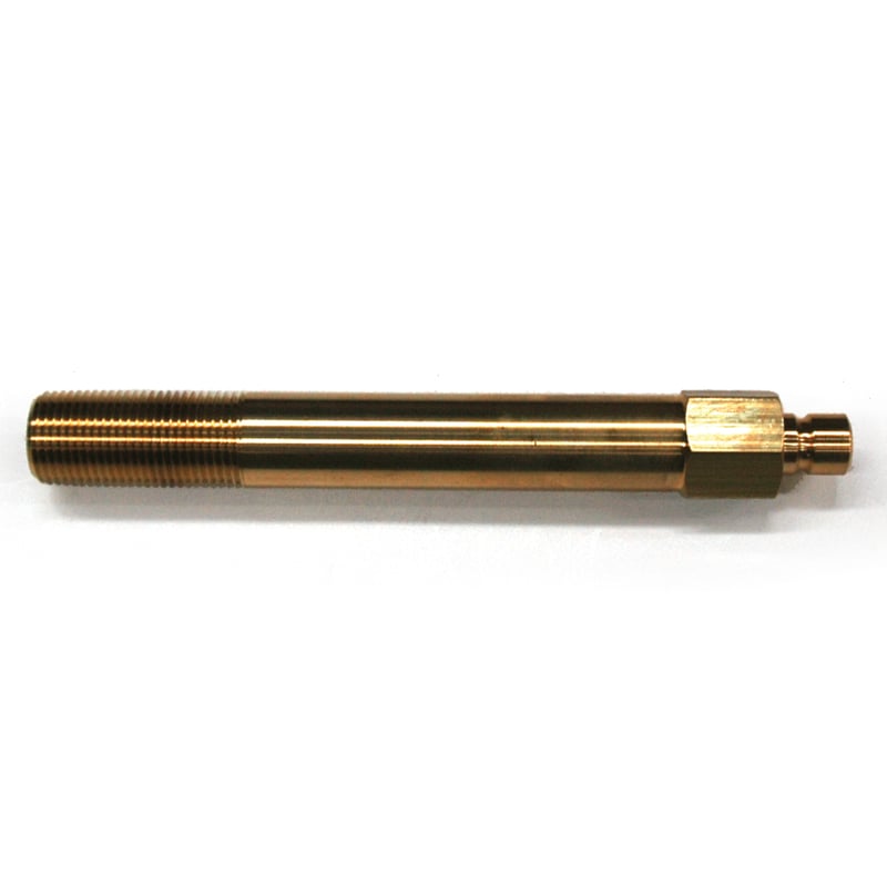 Plug, Water Extension, 300 Series, 3/8" Passage, 7" Length, 1/2" NPT, Brass