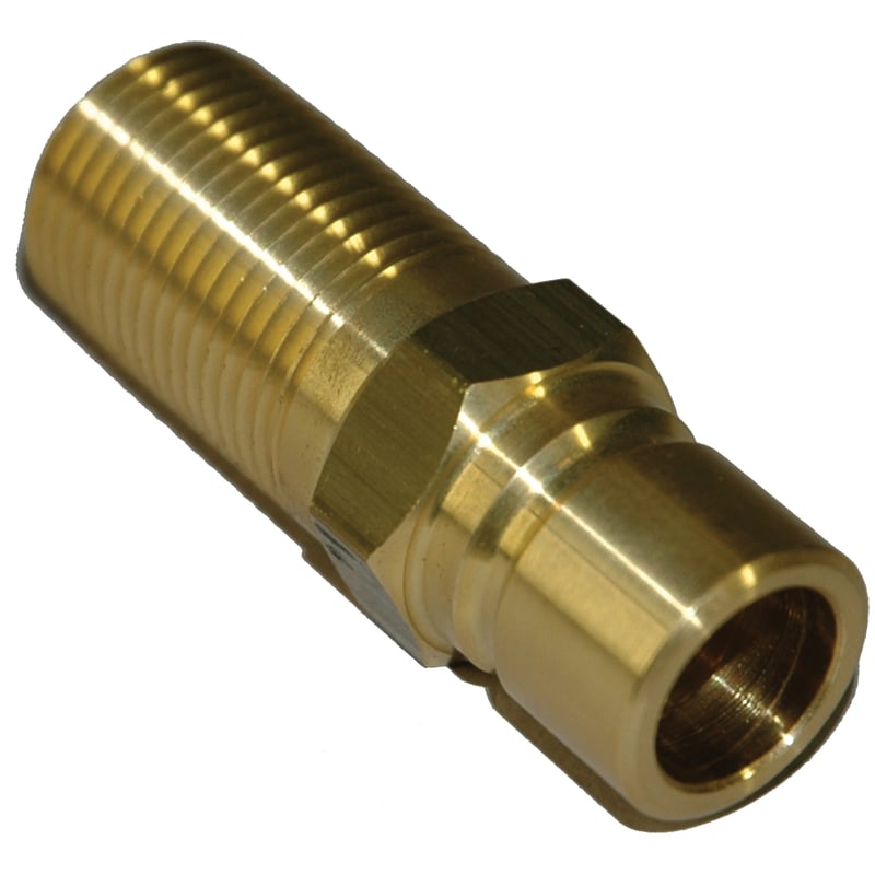 Plug, Water Extension, 500 Series, 1/2″ Passage, 2.5″ Length, 1/2″ NPT, Brass