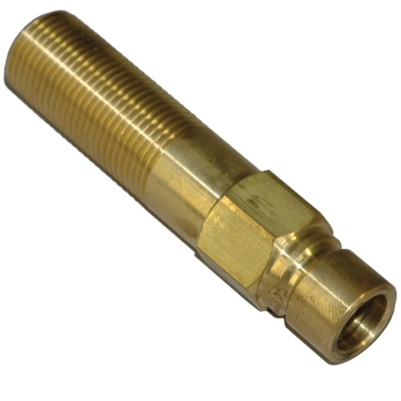 Plug, Water Extension, 500 Series, 1/2" Passage, 4" Length, 1/2" NPT, Brass