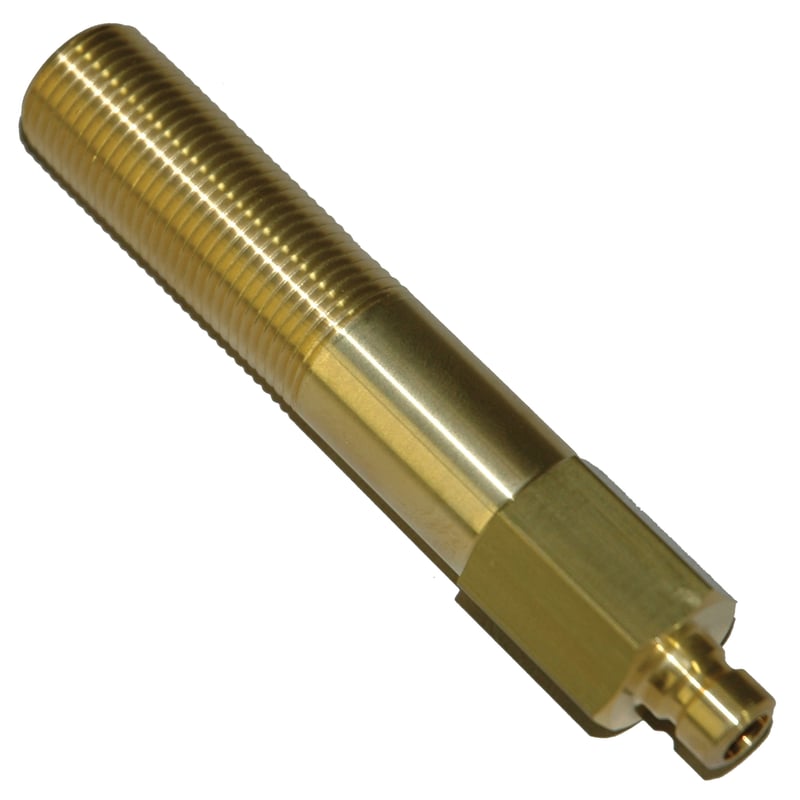 Plug, Water Extension, 200 Series, 1/4″ Passage, 4″ Length, 3/8″ NPT, Brass