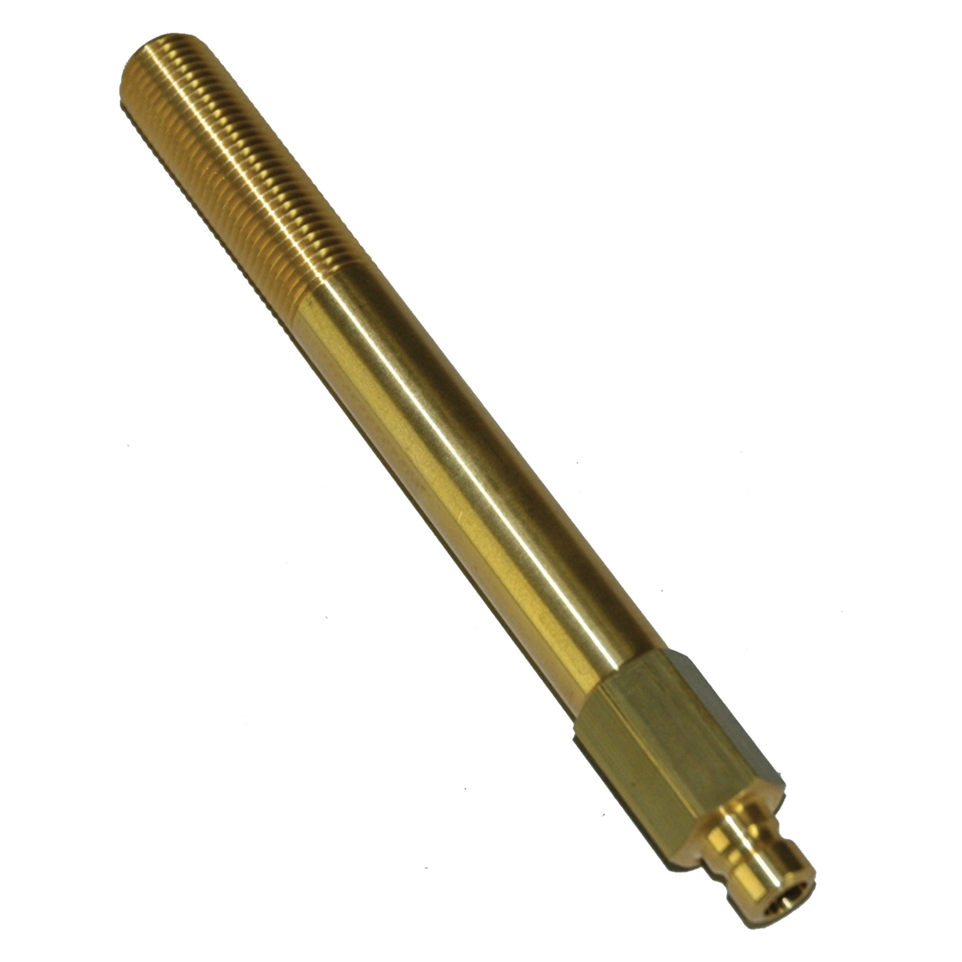 Plug, Water Extension, 200 Series, 1/4" Passage, 5.5" Length, 1/4" NPT, Brass - Image 2