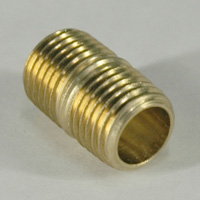 Pipe Nipple, 1/4" NPT, Close, Brass - Image 2