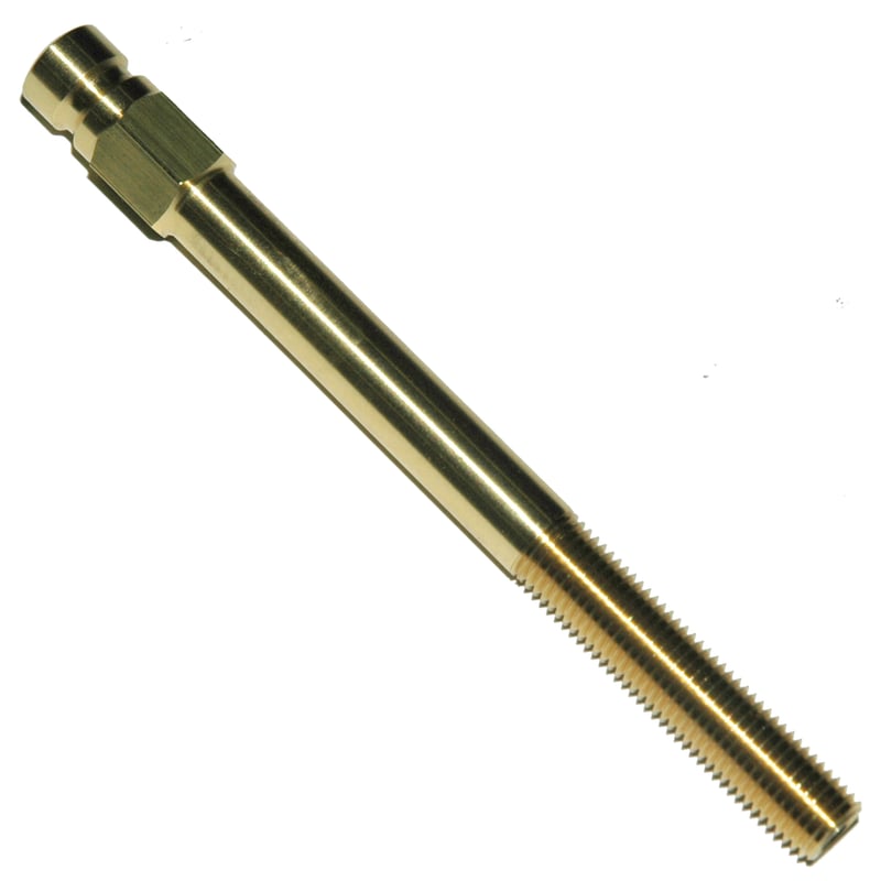 Plug, Water Extension, 200 Series, 1/4″ Passage, 4″ Length, 1/16″ NPT, Brass