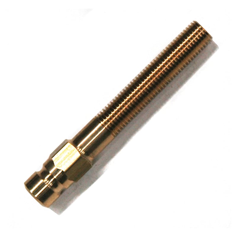 Plug, Water Extension, 200 Series, 1/4" Passage, 2.5" Length, 1/16" NPT, Brass