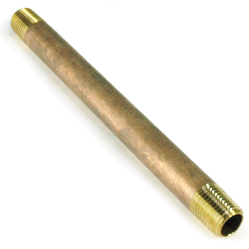 Pipe Nipple, 1/4″ NPT, 6″ Length, Brass