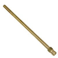 Plug, Water Extension, 300 Series, 3/8″ Passage, 10″ Length, 1/8″ NPT, Brass
