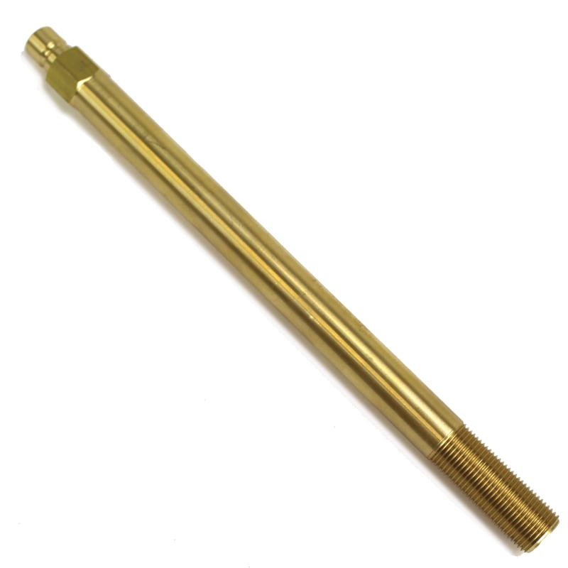 Plug, Water Extension, 300 Series, 3/8″ Passage, 10″ Length, 3/8″ NPT, Brass