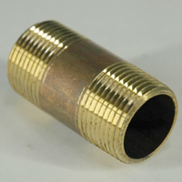 Pipe Nipple, 3/4" NPT, 2" Length, Brass - Image 2