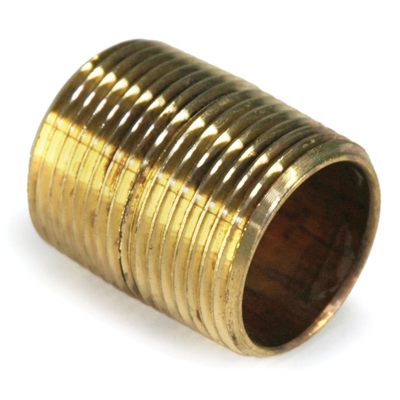 Pipe Nipple, 1″ NPT, Close, Brass