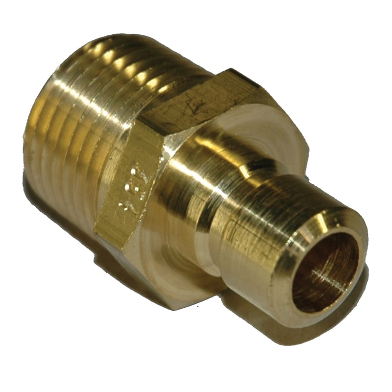 Plug, Water, 300 Series, 3/8" Passage, 1/2" NPT Male, Brass