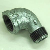 Elbow, Street, 90 Degree, 3/4" NPT, Galvanized Steel - Image 1