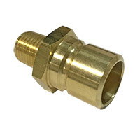 Plug, Water, 500 Series, 1/2" Passage, 1/4" NPT Male, Brass - Image 1