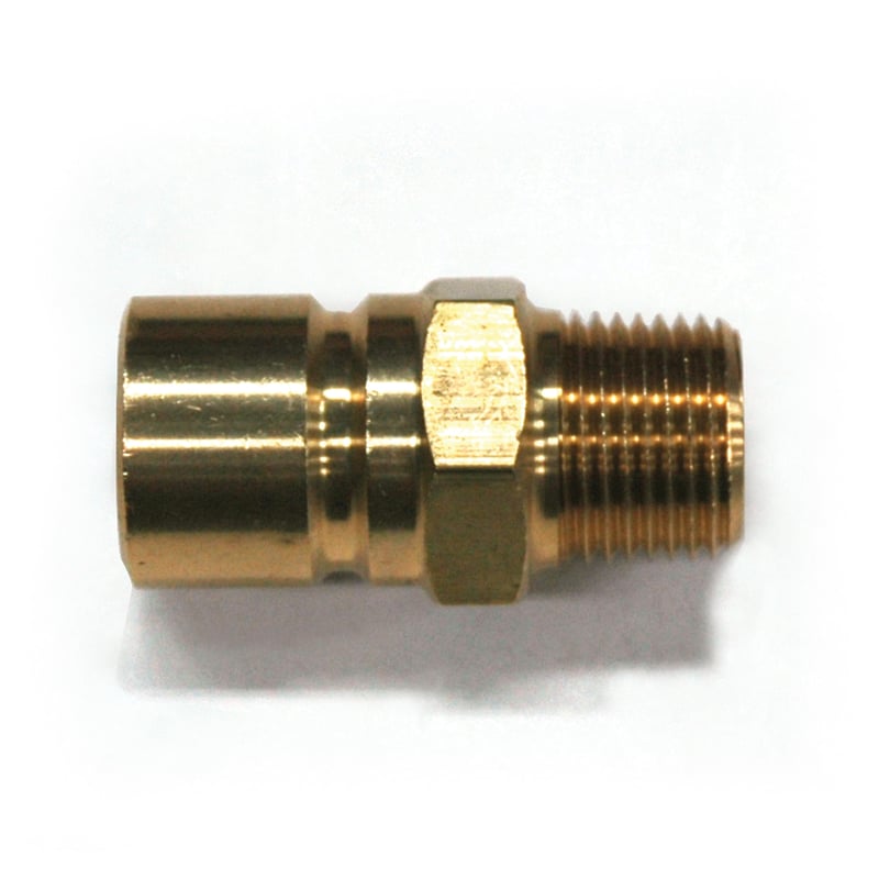 Plug, Water, 500 Series, 1/2" Passage, 3/8" NPT Male, Brass