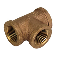 Tee, 3/4" NPT, Bronze.