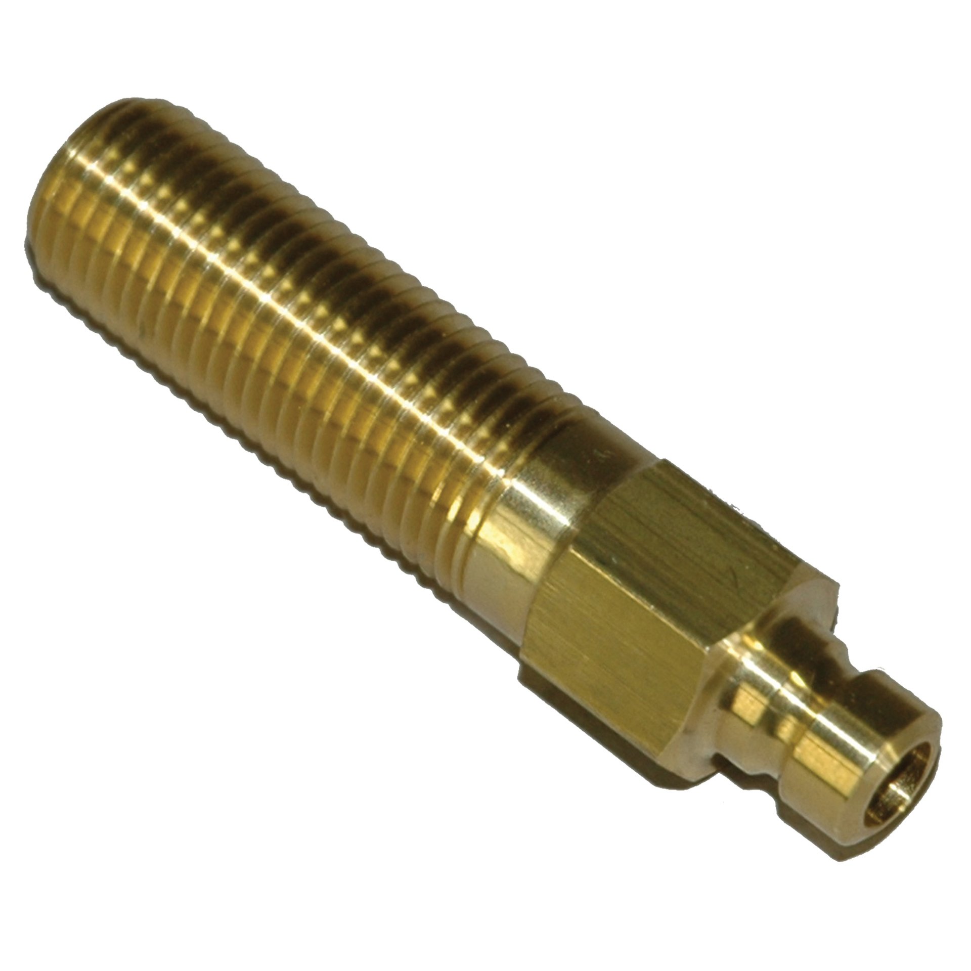 Plug, Water Extension, 200 Series, 1/4" Passage, 2.5" Length, 1/4" NPT, Brass - Image 1