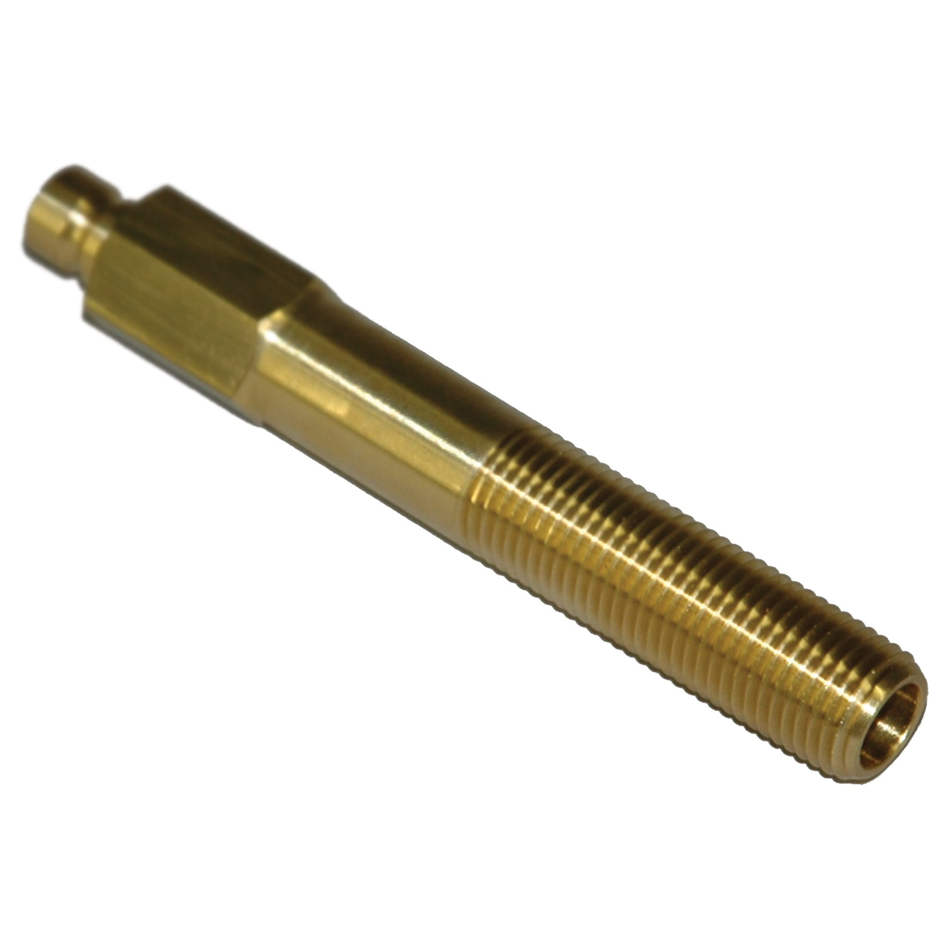 Plug, Water Extension, 200 Series, 1/4" Passage, 4" Length, 1/4" NPT, Brass - Image 1