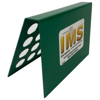 Nozzle Tip Rack, Holds (20) Nozzle Tips, 16 Gauge Steel, Painted IMS Industrial Green - Image 2