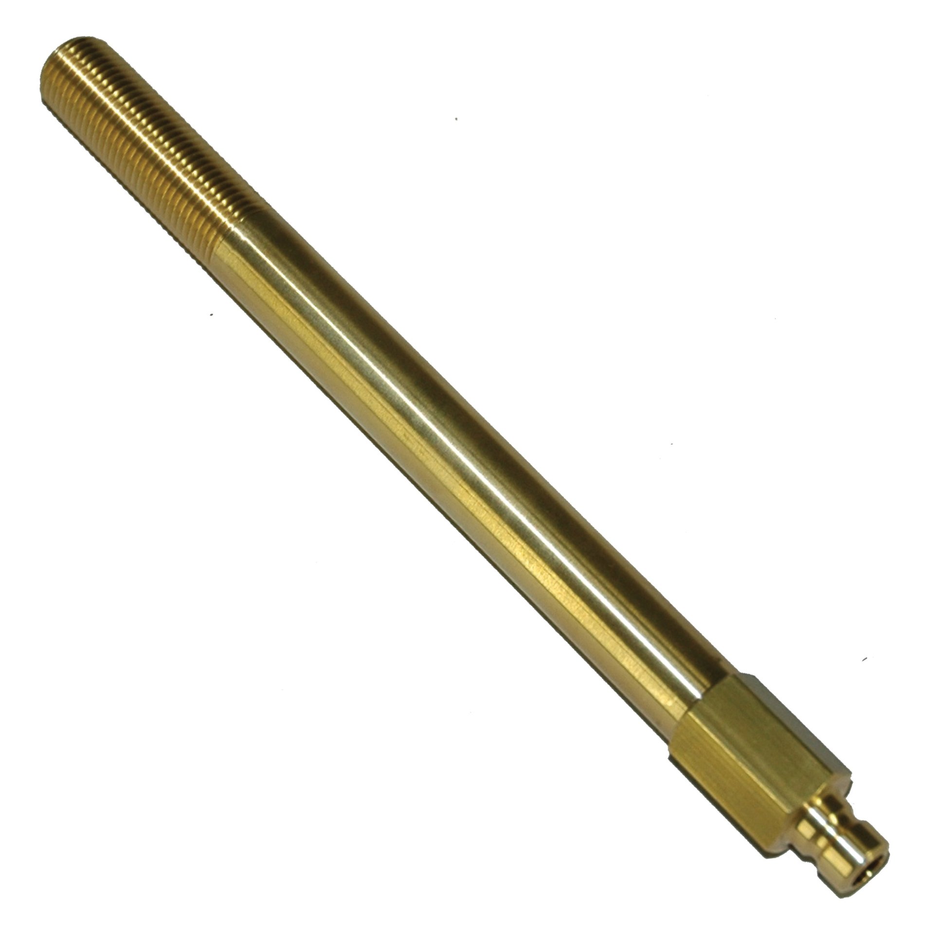 Plug, Water Extension, 200 Series, 1/4" Passage, 7" Length, 1/4" NPT, Brass - Image 1