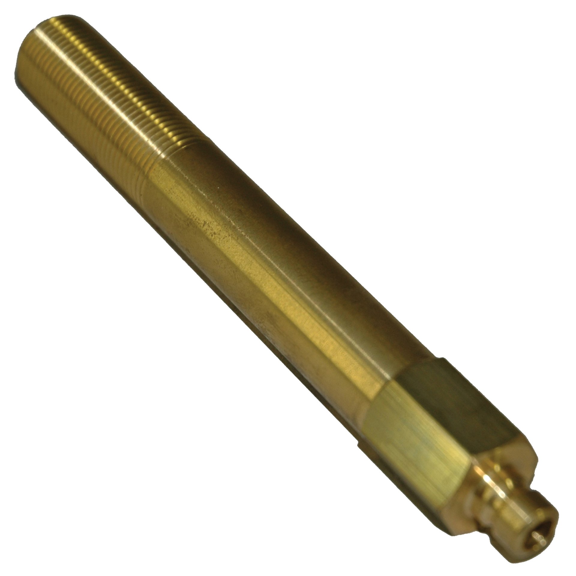 Plug, Water Extension, 200 Series, 1/4" Passage, 5.5" Length, 3/8" NPT, Brass - Image 1