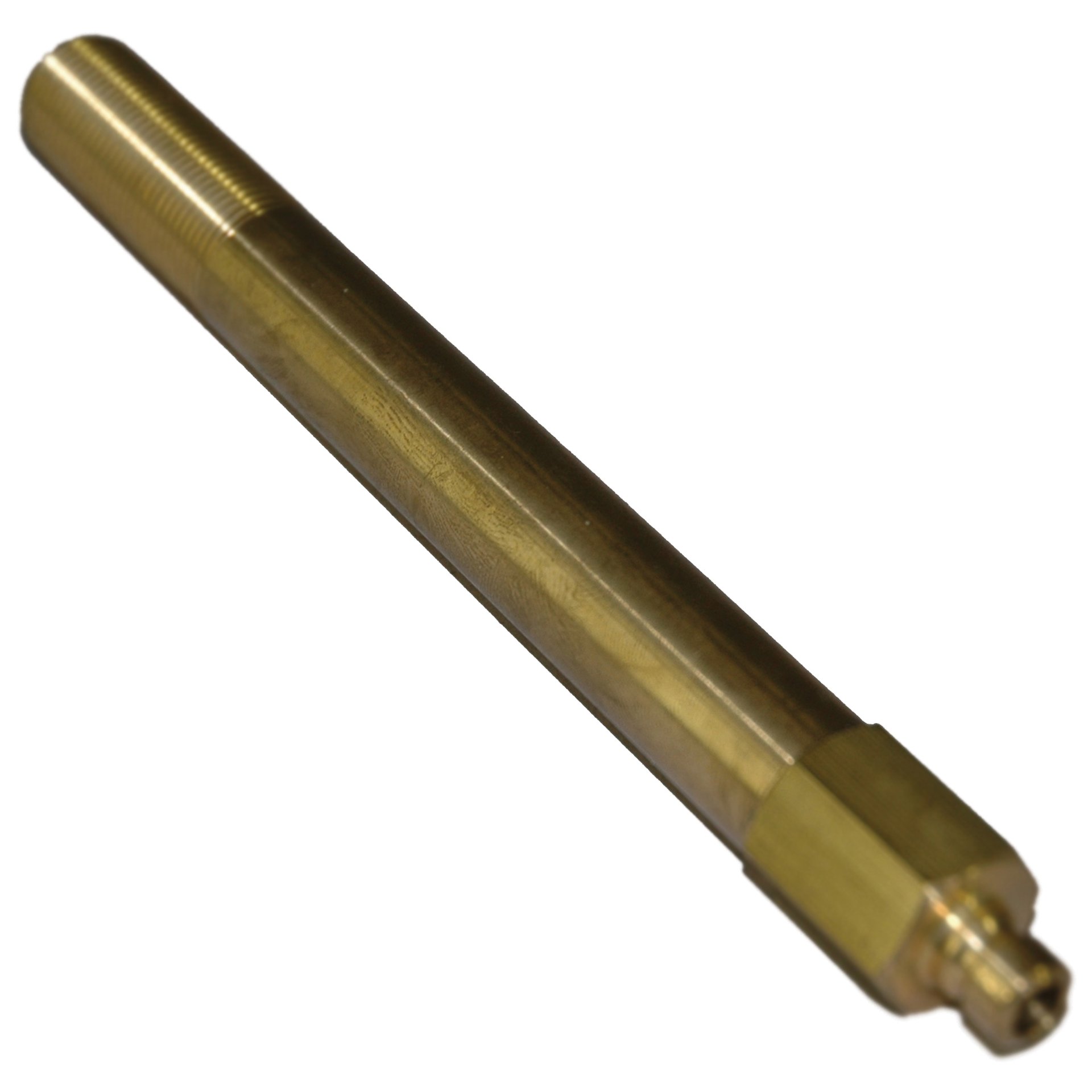 Plug, Water Extension, 200 Series, 1/4" Passage, 7" Length, 3/8" NPT, Brass - Image 2