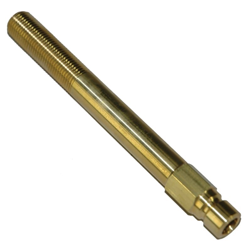 Plug, Water Extension, 300 Series, 3/8" Passage, 5.5" Length, 1/4" NPT, Brass