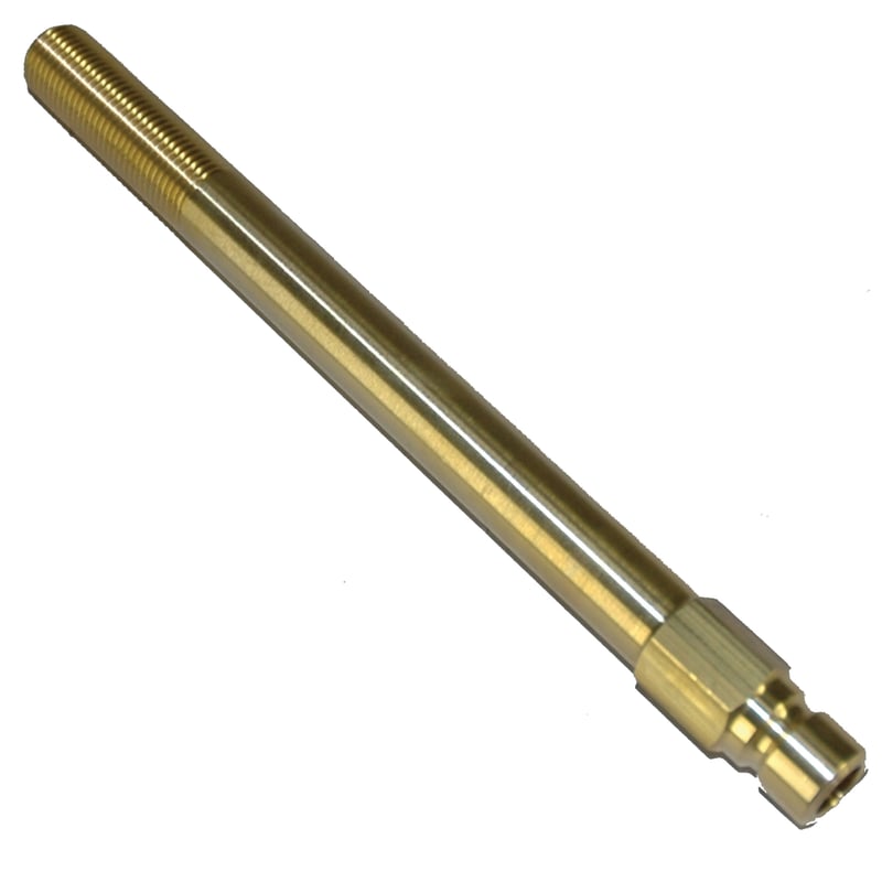Plug, Water Extension, 300 Series, 3/8″ Passage, 7″ Length, 1/4″ NPT, Brass